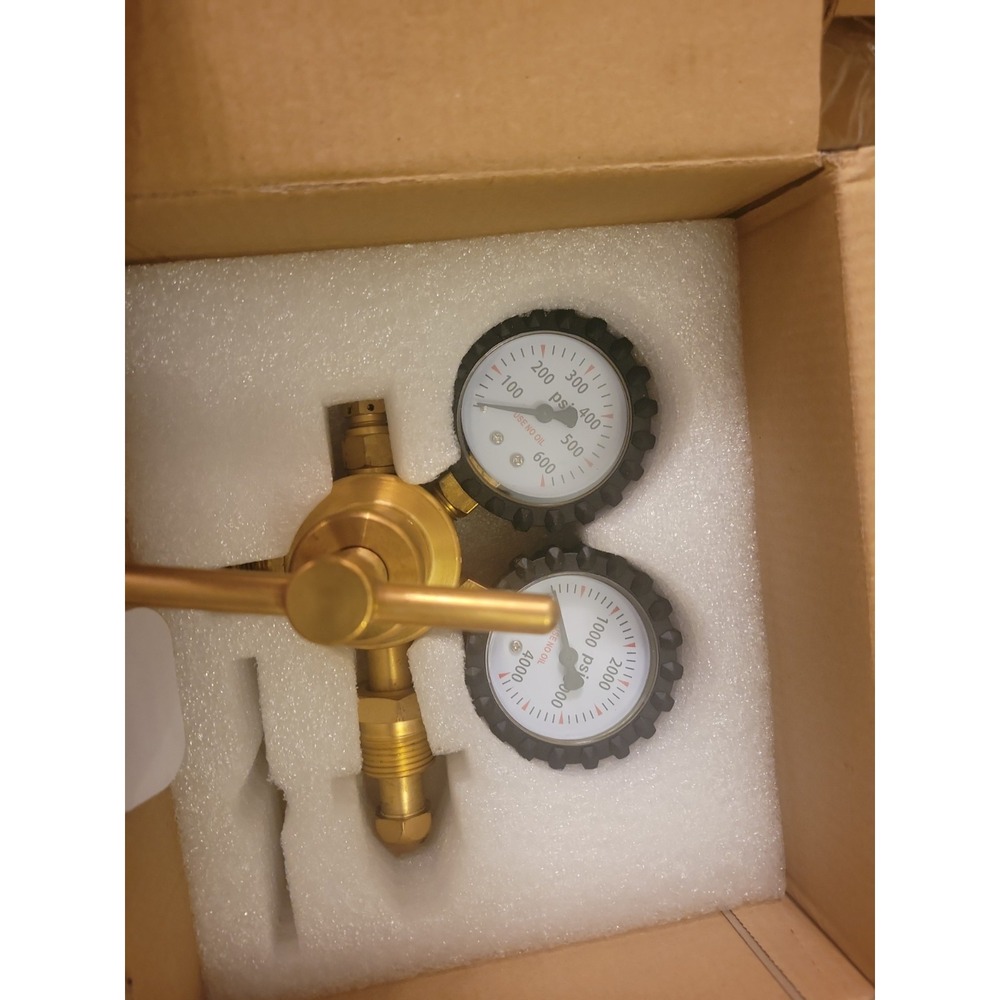 Nitrogen Pressure Regulator 0-600PSI CGA580 Inlet 1/4" Flare Output